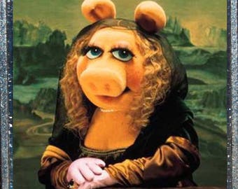CHOICE Miss Piggy Muppets Da Vinci Silver Pendant Necklace Jewelry Disney Sesame Street