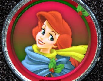 Pequeña sirena Ariel Disney princesa plata Holiday Navidad Navidad Hanukkah colgante collar joyería imán WDW de DIsneyland World