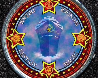 Disney Cruise Line Magic Fantasy Dream Wonder Ship Collana pendente d'argento WDW Fish Extender Regalo