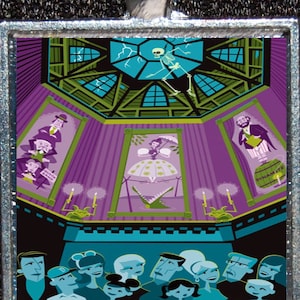 Haunted Mansion Hitchhiking Ghosts Stretching Portraits Gallery Room Pendant Necklace Disney WDW World Disneyland Magnet Jewelry