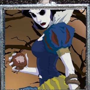 Disney Prinzessin Schneewittchen Zombie Untoten Goth gruselig Anhänger Halskette Magnet Halloween