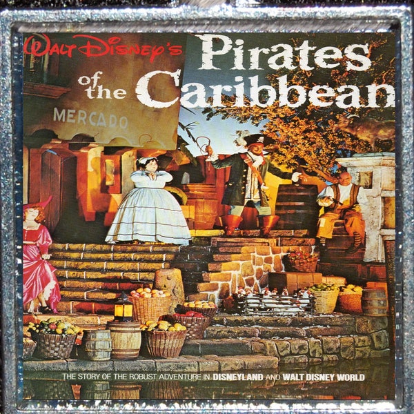 Disneyland Pirates of the Caribbean New Orleans Square Attraction Poster Magnet Jewelry Necklace Ornament