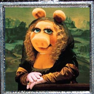 CHOICE Miss Piggy Muppets Da Vinci Silver Pendant Necklace Jewelry Disney Sesame Street