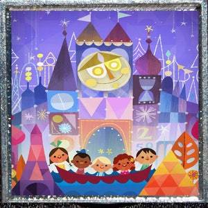 It&#39;s a Small World Ride Attraction Poster Pendant Necklace Disney WDW World Disneyland Magnet Jewelry