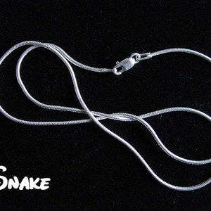 Snake Link 925 Silver Necklace Chains 16" 18" 20" 22" 24"