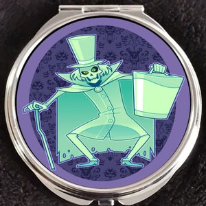Disney Haunted Mansion Hitchhiking Ghosts Doombuggy Stretch Hatbox Graveyard Portrait Painting Makeup Compact Mirror World Ballroom