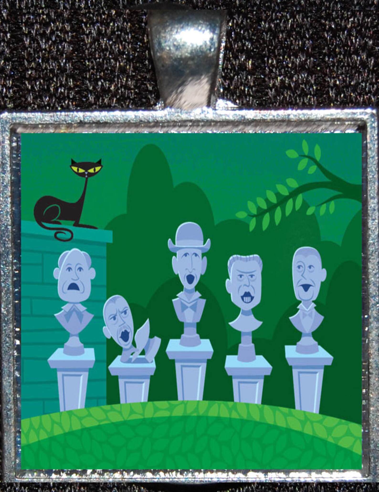 Haunted Mansion Shag Singing Bust Ghosts Pendant Necklace Etsy