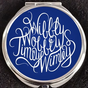 Doctor Who Tardis Time Lord Police Box Dr British Companion Wibbly Wobbly Timey Wimey Magic Space Beauty Makeup Gift Double Compact Mirror