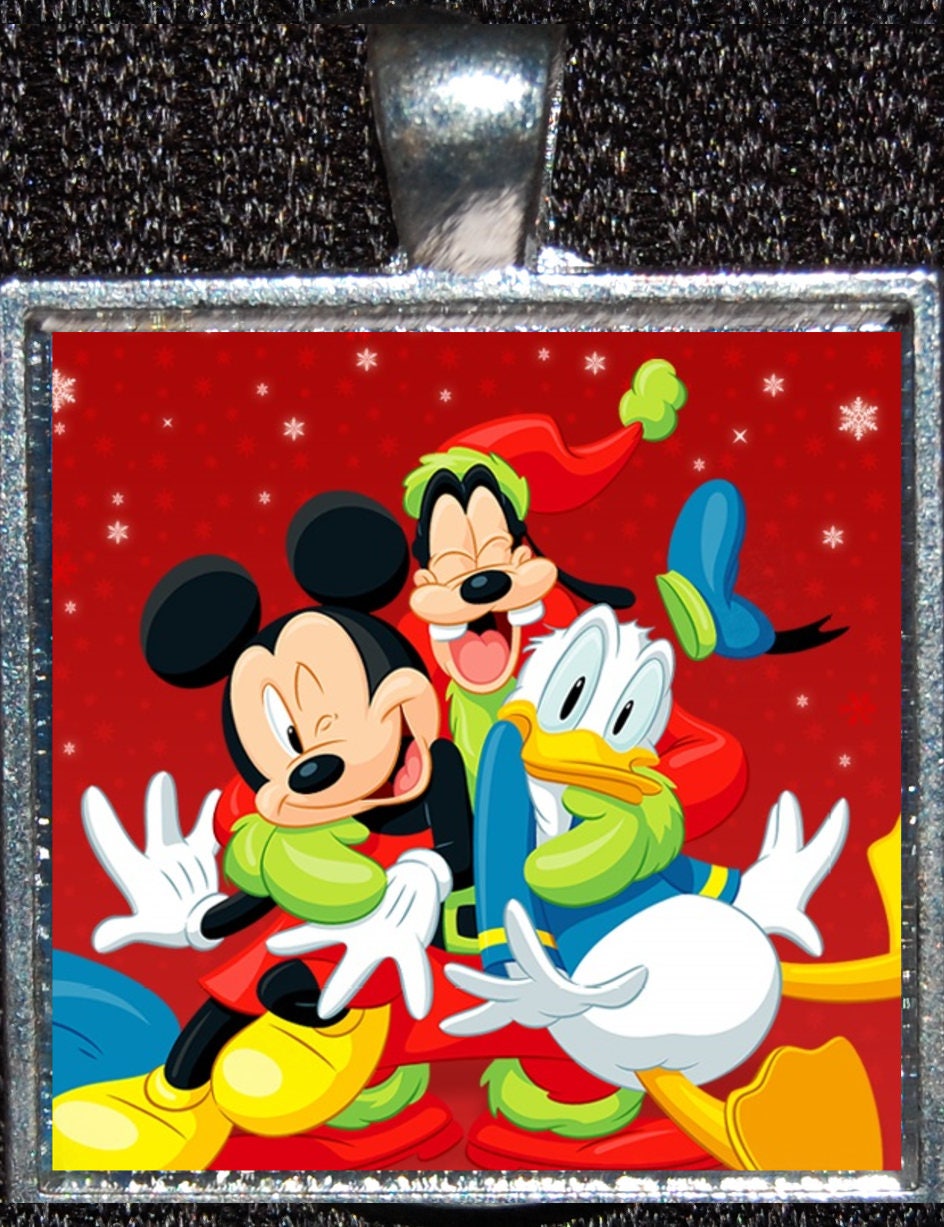 Disney Goofy Christmas 2022 Mickey Mouse Donald Duck Goofy Christmas Xmas Silver Pendant | Etsy India