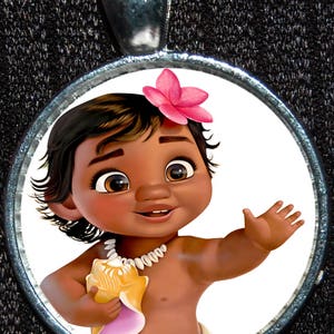 Disney Chief Princess Baby Moana Maui Demigod Polynesian Hawaiian Fish Extender Silver Pendant Necklace Jewelry