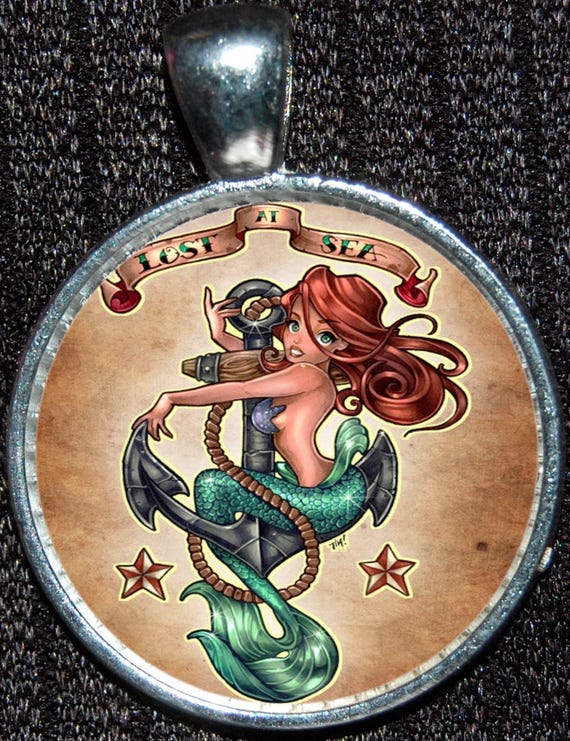 Kleine Meerjungfrau Ariel Anker Disney Prinzessin Tattoo Pinup Etsy