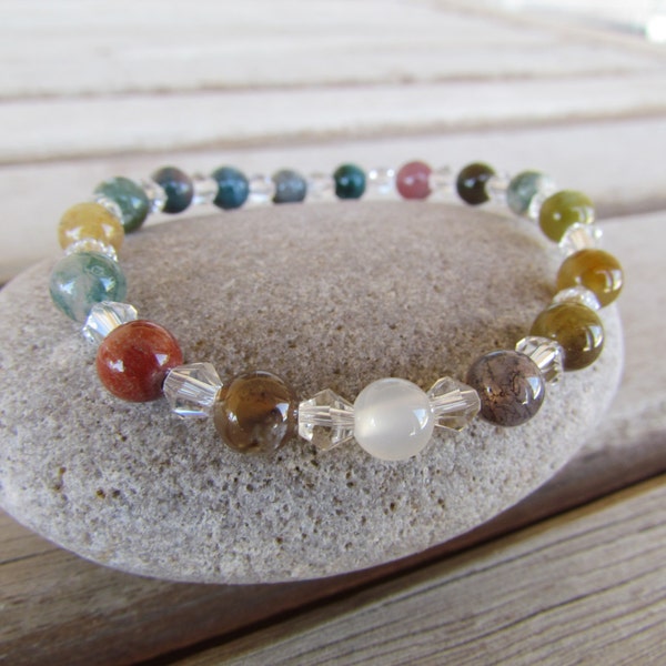 Gentleness: Jasper and Crystal Yoga Bracelet