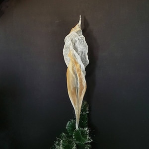 Christmas Tree Topper  Gold Angel Tree Decor Wire mesh sculpture Metal wall hanging figurine 30&quot;