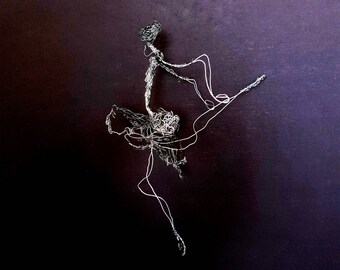 Dancer wall metal art Dancer sculpture Ballet dancer Wire dancer metal dancer Wire sculpture Dancers wall decoration Metal wall decoration