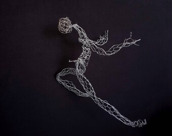 Dancer wall metal art Dancer sculpture Ballet dancer Wire dancer metal dancer Wire sculpture Dancers wall decoration Metal wall decoration