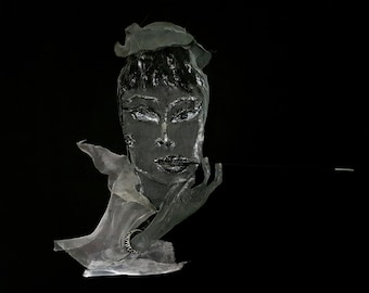 Large Metal Wall art Audrey Hepburn Portrait Living room decor Wall hanging  Sculpture Anniversary Mother day Gift for lover