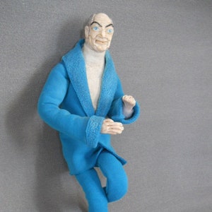 Louis de Funès. Polymer clay Fimo and Textile Doll. OOAK  doll for home and office decor. French Movie comedy actor.