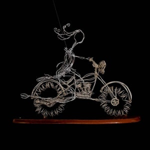 Cycling, Bicycle Racer Metal Sculpture, bike champ, Modern Art CHAMPION