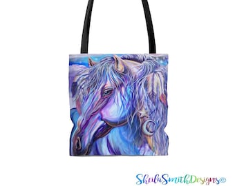 Fantasy horse tote bag, unicorn tote bag, horse lover gift, horse accessory, horse purse, horse bag, unicorn purse