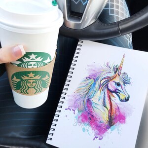 unicorn spiral notebook, Ruled Line notebook, Unicorn journal, unicorn gift, unicorn lover, unicorn decor, diary, gift for her