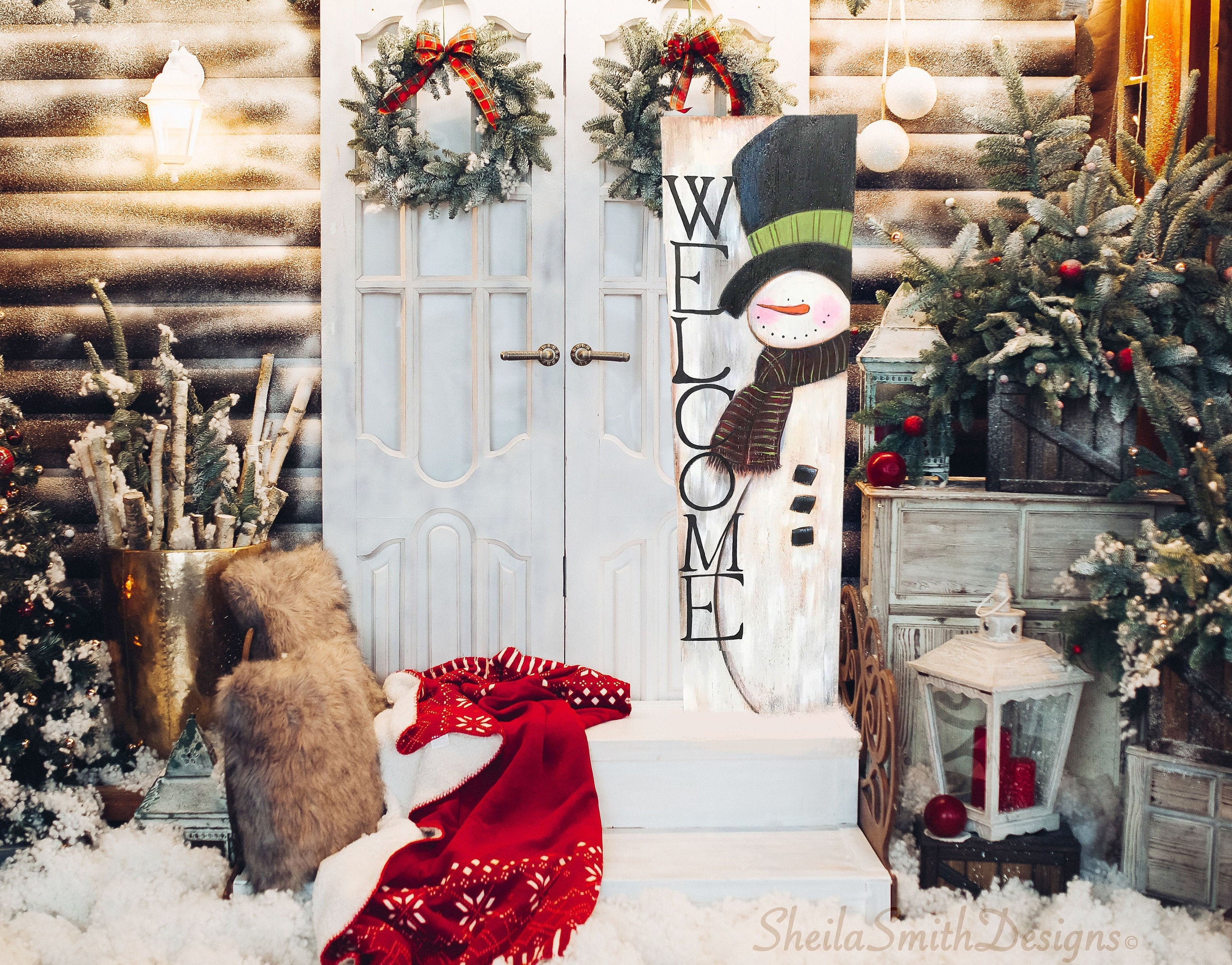 Winter Welcome Snowman Sign, Snowman Sign, Vertical Front Door