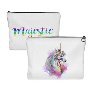 Unicorn Makeup Pouch, Cosmetic Bag, Unicorn Travel Pouch, Gifts for her, Unicorn School supplies, Unicorn makeup bag, Unicorn bag, pharmacy