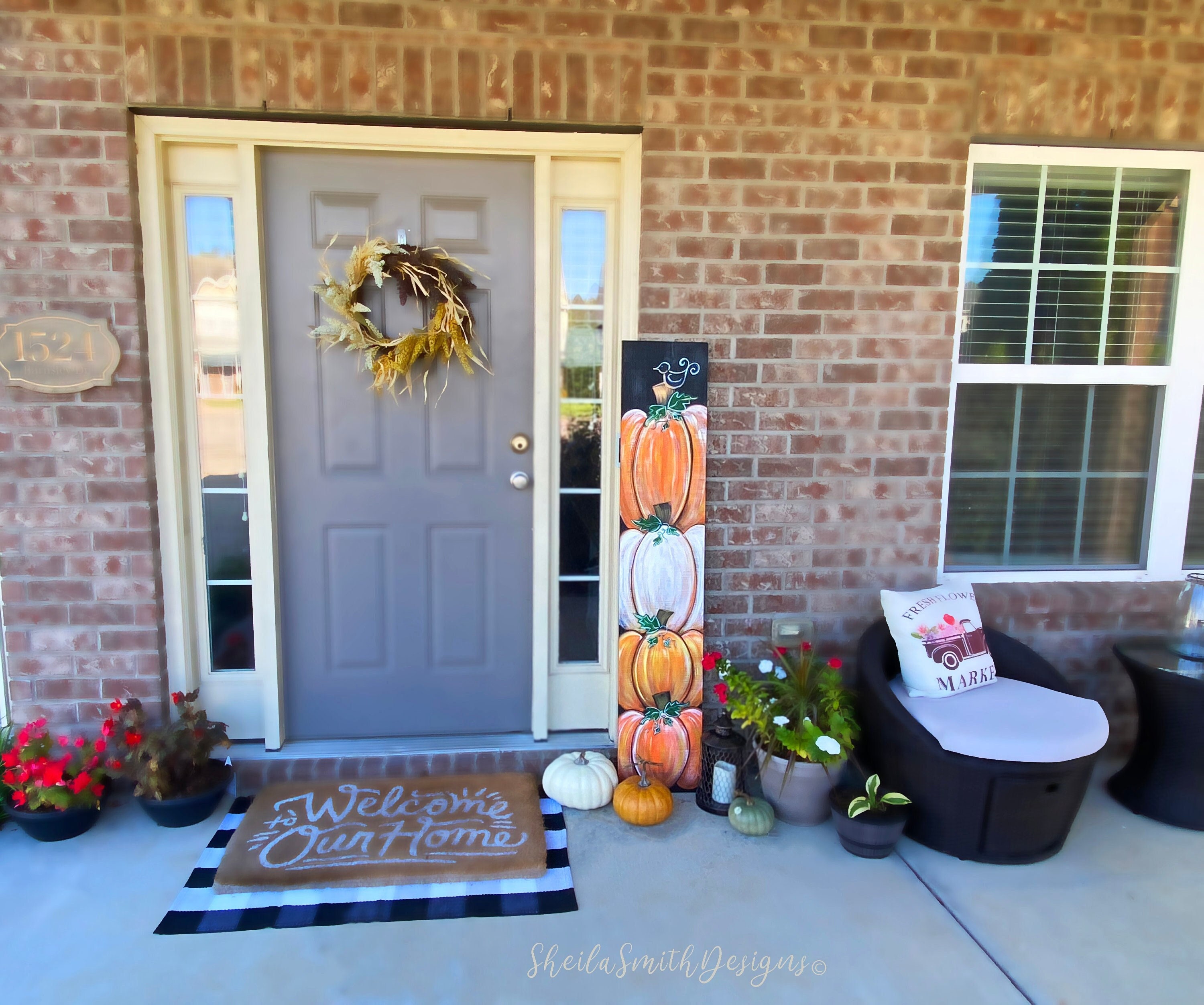 Pumpkin Sign, pumpkin fall sign, fall decor, autumn decor, fall decorations, front porch pumpkin sign, fall sign, pumpkin decor, fall