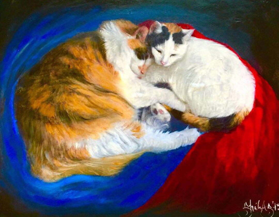 CUSTOM PET PORTRAIT Two Subjects on Canvas, Two Pets on Canvas, Have