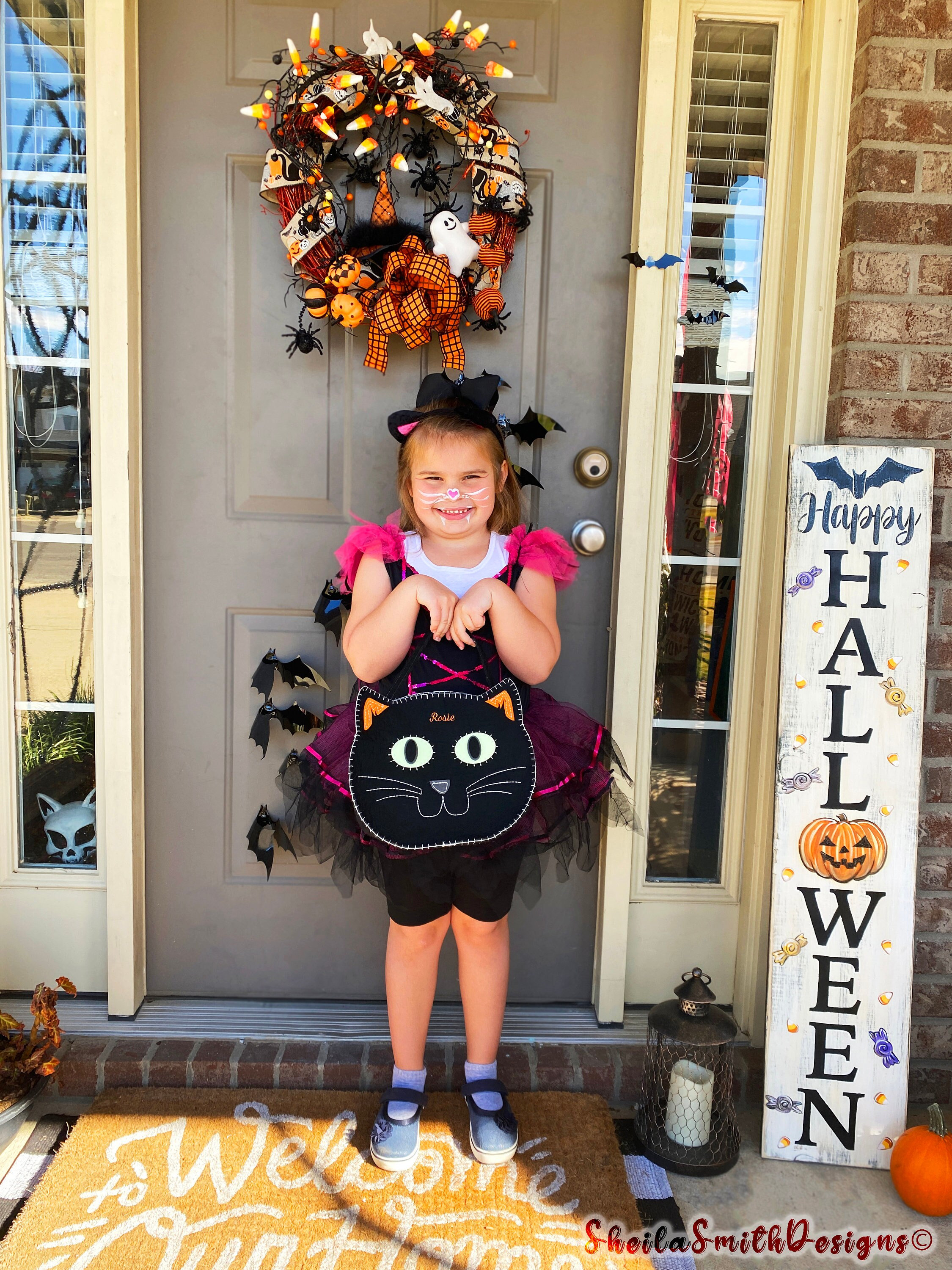 Halloween Sign, Halloween welcome sign, Halloween decor, Halloween porch sign, Halloween front door welcome sign, Happy Halloween, Fall sign