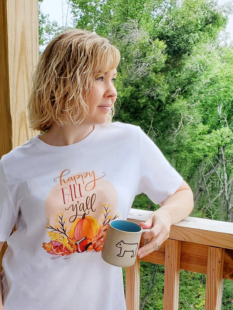 Happy Fall Y'all shirt, Fall Shirts, Fall Shirt for Women, It's Fall Yall, Cute Fall Shirts, Fall shirt, pumpkin shirt image 4