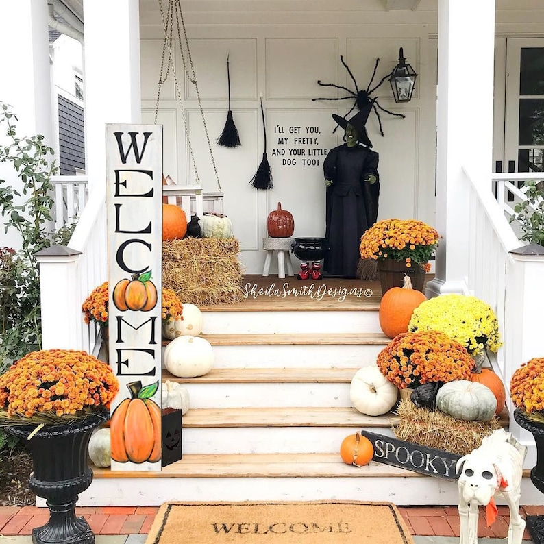 Pumpkin Fall Welcome Sign, Fall Decor, Fall Sign, Welcome Sign, Pumpkin ...