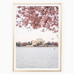 Jefferson Memorial Prints, Cherry Blossom Photography, Washington DC Art, DC Cherry Blossom Wall Art, Printable Photo, Instant Download