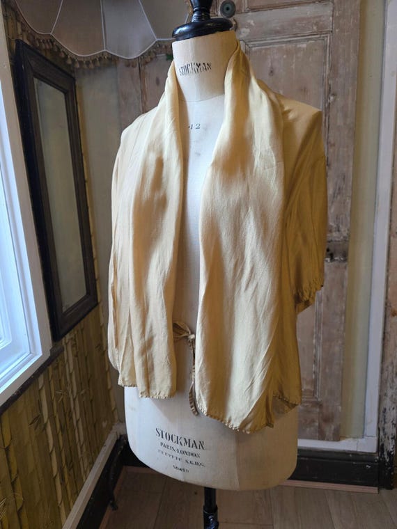 Max Mara, Vintage Max Mara Silk Blouse | Gold Cowl Drape Neck | Fluid Silk | UK 10 pietra