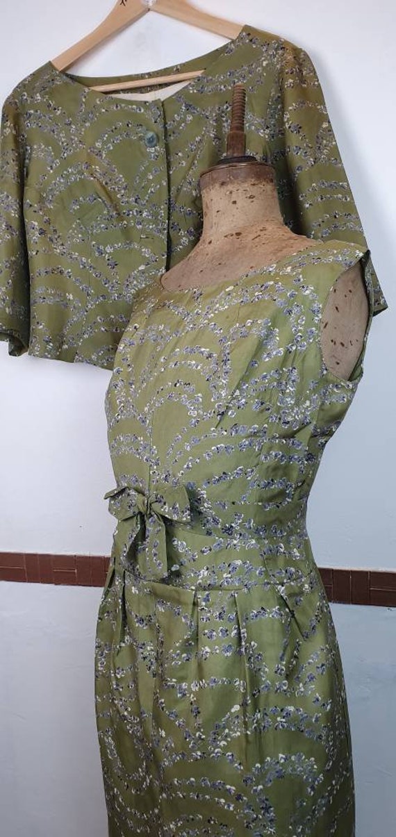 Vintage 1950s silk two piece