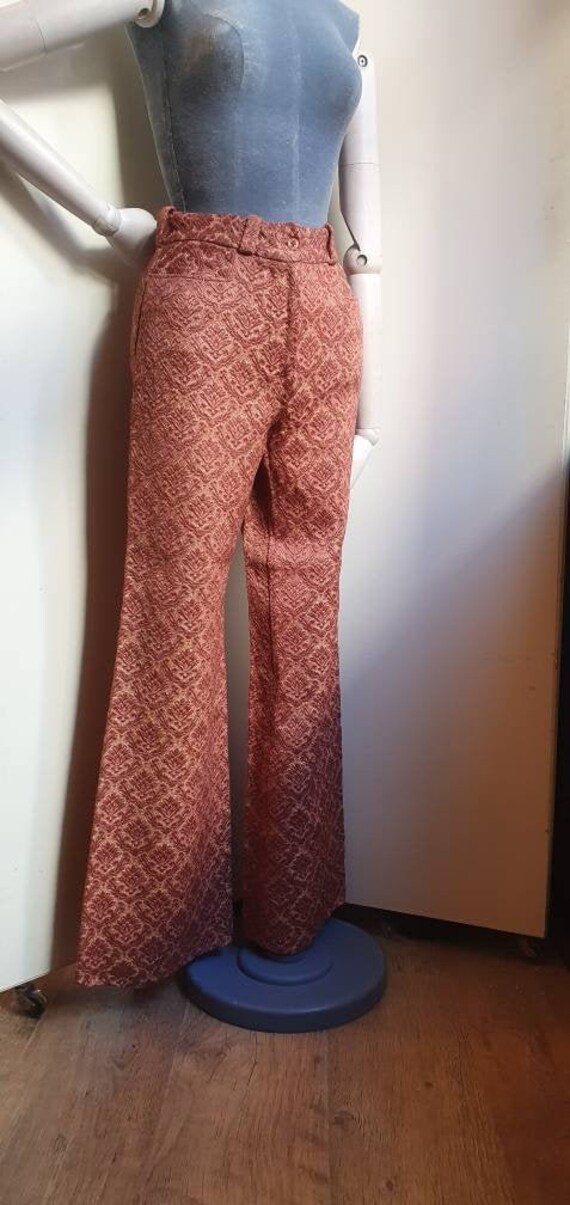 Vintage 1970s original brocade flares