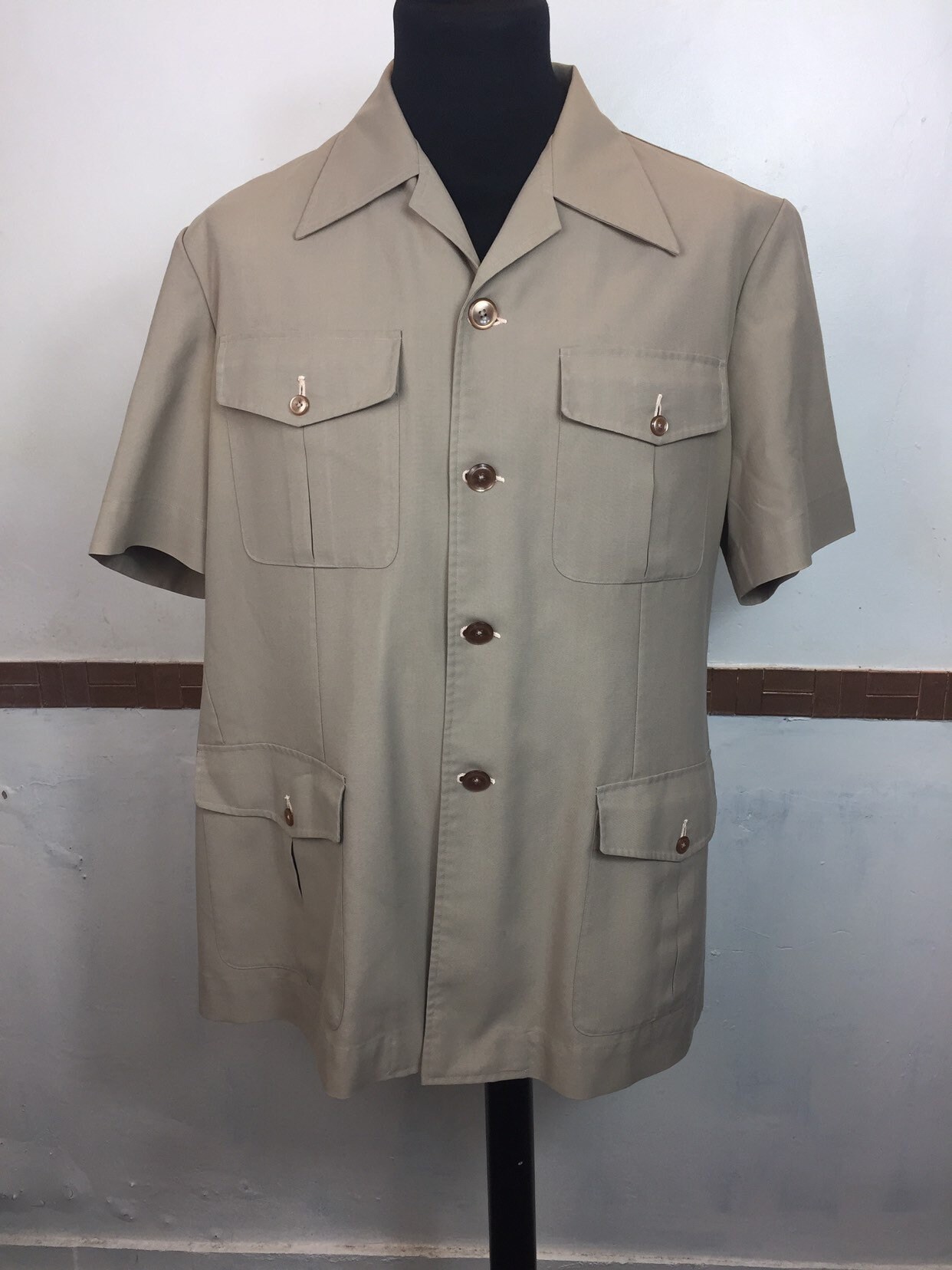 Image of Vintage Original Late 50S Early 60S Safari Shirt