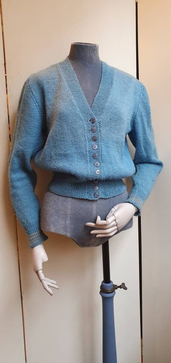 Original 1940s handknitted wool cardigan