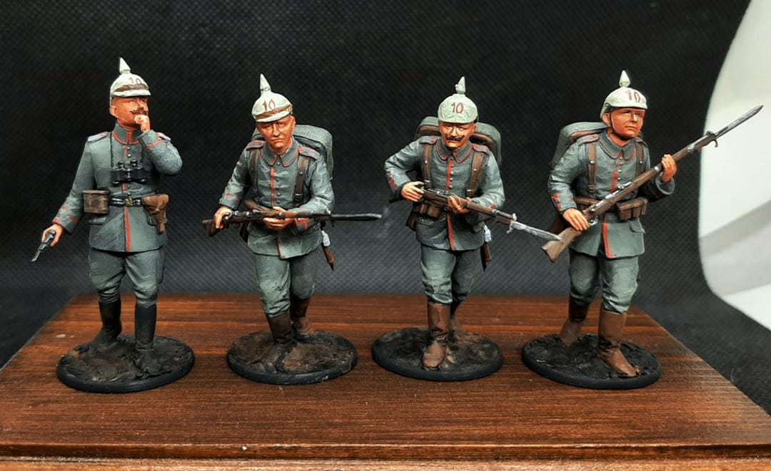 Painted Miniatures - German Infantry 1914, 4 Figures Scale 1/35 - Etsy UK