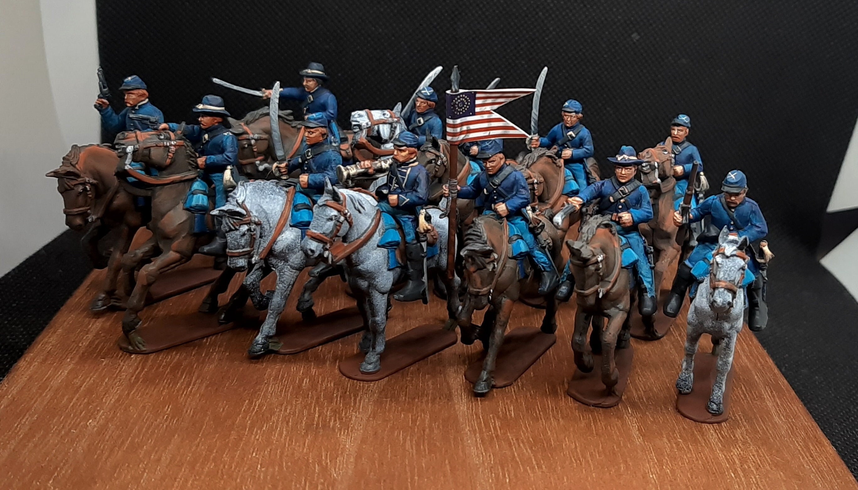 Figurines miniatures Perry 28 mm de la guerre de Sécession peintes professionnellement à la main - Une grande attention aux détails, lot de 4