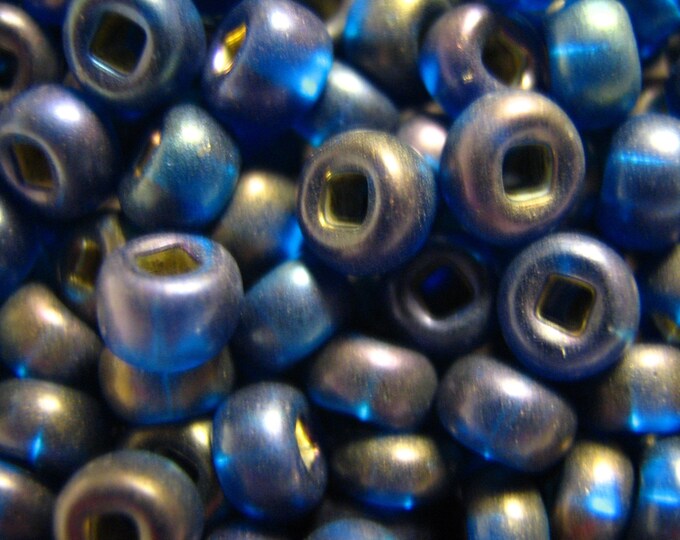 6/0 Matte S/L Montana CZECH SEED Beads, 10gms.