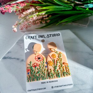 Field of florals | polymer clay earrings