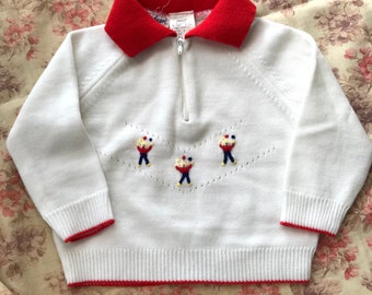 Vintage Little Angel Baby Clown Sweater - 6-9 months