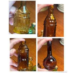 Miniature Glass Bottle Collection - Set of 9 - Etsy