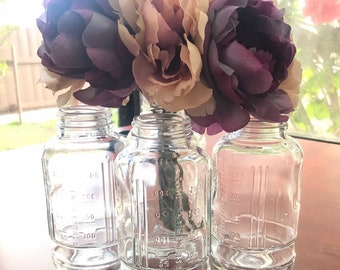 4 Vintage Wheaton Pharmaceutical Apothecary Glass Jars NO-SOL_VIT #11