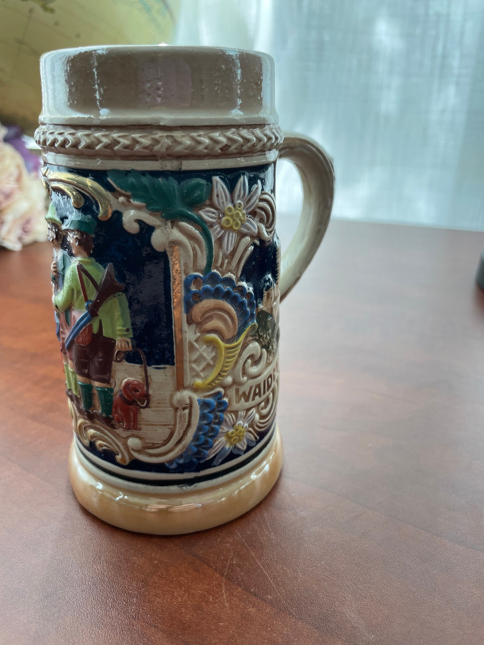 Gerz Stoneware Beer Stein Zu Jeder Zeit Waidmannsheil Etsy