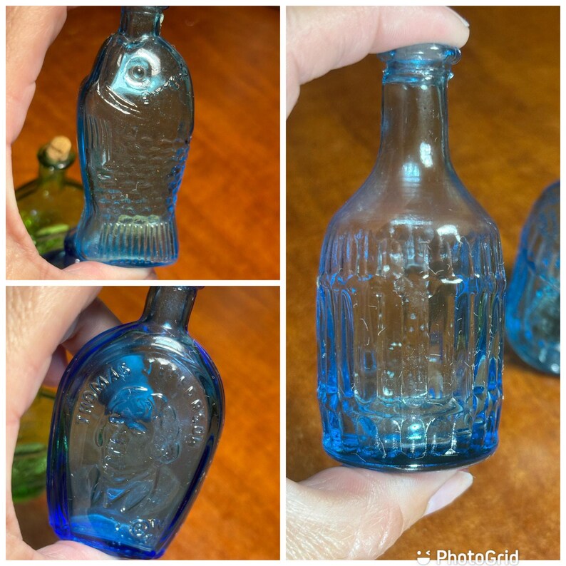Miniature Glass Bottle Collection - Set of 9 - Etsy