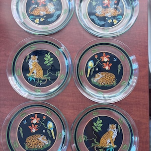 Lynn Chase Jaguar Jungle Plates - Etsy