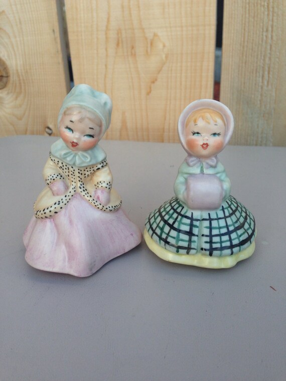 Set of 2 vintage ceramic dolls Etsy