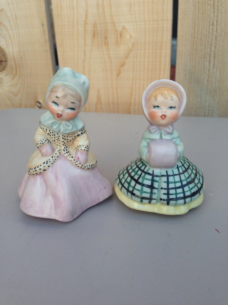 Set of 2 vintage ceramic dolls Etsy