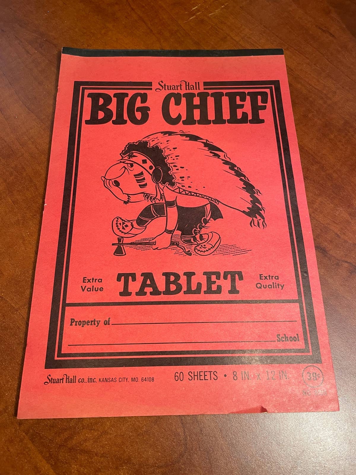 Vintage Stuart Hall Big Chief Writing Tablet